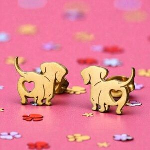 NWT Dachshund Wiener Dog Stud Earrings